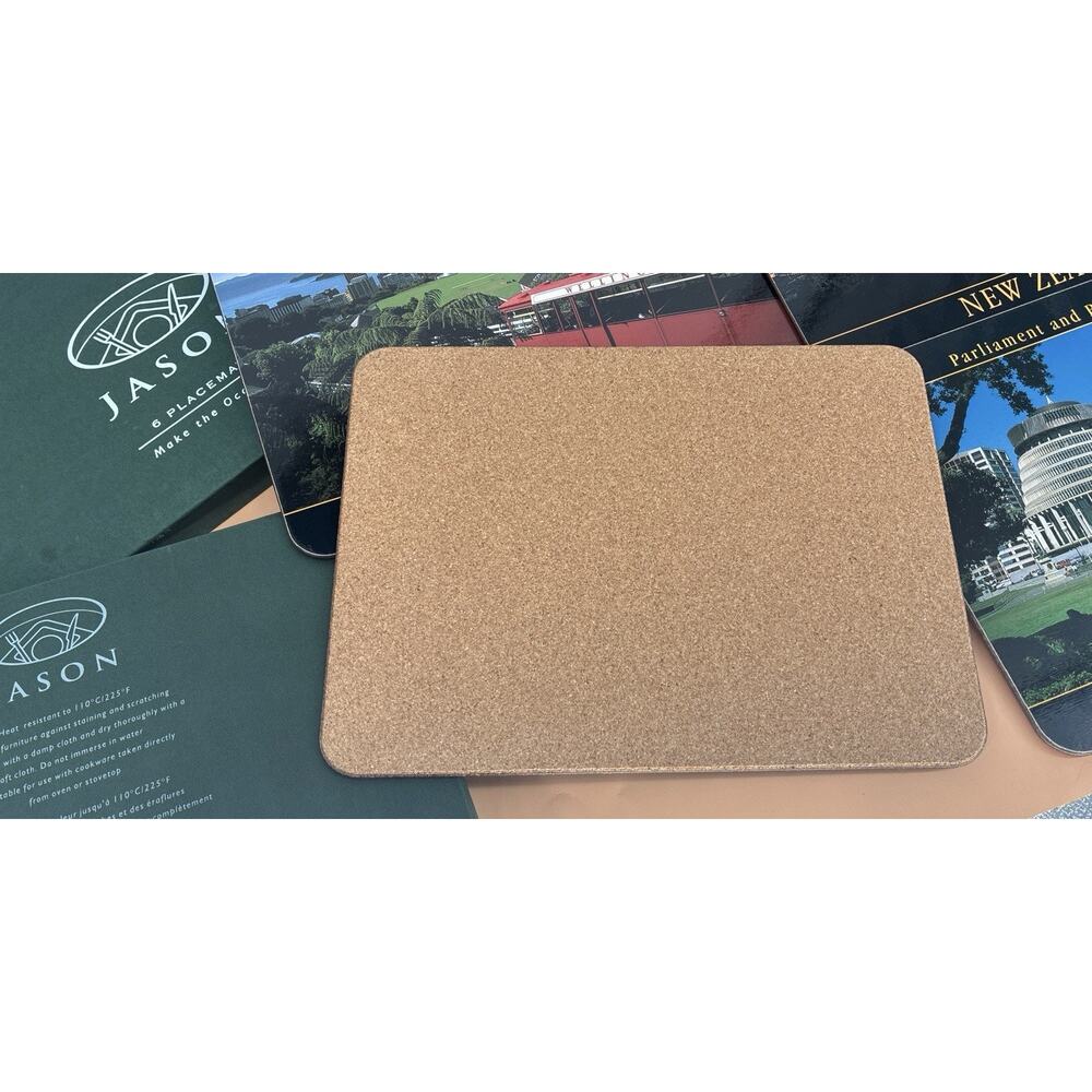 Jason Placemats 6 New New Zealand Picturesque Sites Cork Backed - Picture 10 of 11